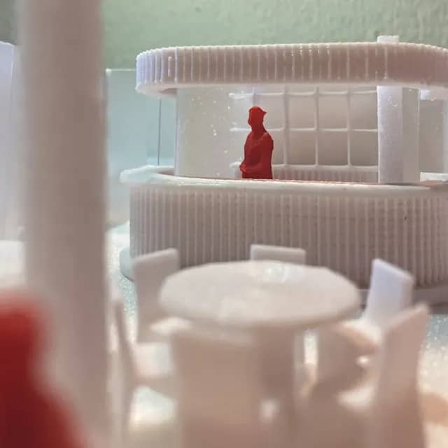Maquette du projet vue du bar