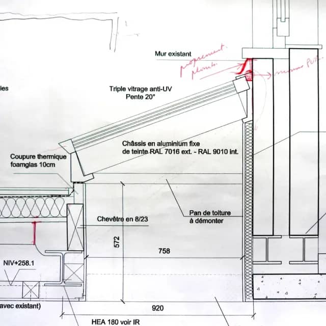Détail d'exécution du lanterneau