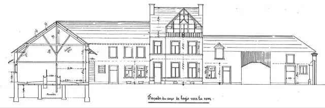 Elévation d'époque de la ferme