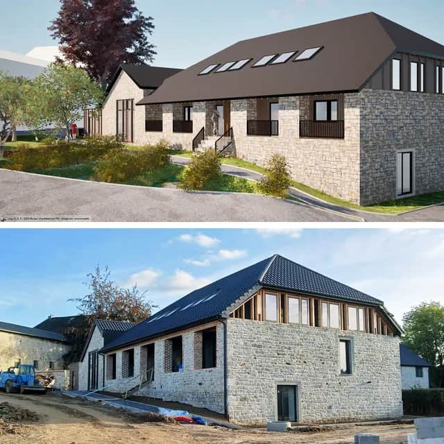 Comparatif visu 3D et chantier en cours
